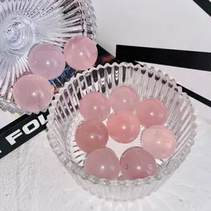 Wholesale Crystal Ball Crystals Healing Stone Star Rose Quartz Small Sphere For Home Decor