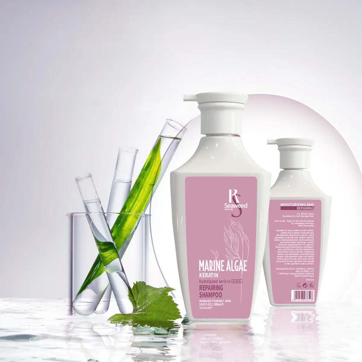 Personal Salon Use Herbal Marine Algae Repairing Protein Hair Nourishing Care Natural Organic Shampoo