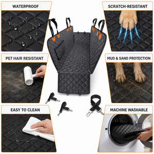 Funda Protectora para Asiento de Coche para Perros, Personalizada, de Gran Espacio, Plegable, Antideslizante, Duradera, Ajustable, Resistente a Arañazos, Extensor de Asiento de Coche, Compatible con Todos los Coches - Product Image 4