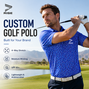 Fabricant de vêtements de golf, polos imprimés en polyester et élasthanne, anti-humidité, protection UV, vente de polos de golf en marque privée - Product Image 1