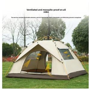 Tenda da <span class=keywords><strong>Campeggio</strong></span> Automatica Heavy Duty da Esterno Portatile Impermeabile per 3-4 Persone per Pesca <span class=keywords><strong>con</strong></span> Attrezzatura Completa - Product Image 2