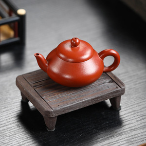 Support carré en bois pour théière en argile violette de Yixing, support à thé pour table de préparation à sec, matériau Zisha - Product Image 1