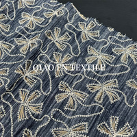 Tissu brodé perlé rétro en brocart tridimensionnel, nouveau style chinois, style national, non élastique, 100 % polyester pour femme
