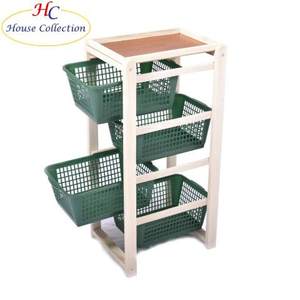 Chariot en bois clair WOODY 38x32x82 cm, îlots et chariots de cuisine - Product Image 1