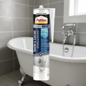 Pattex Advanced Silicone Sealant 300 ml Blanc pour la protection contre les moisissures dans la salle de bain et la cuisine - Product Image 2