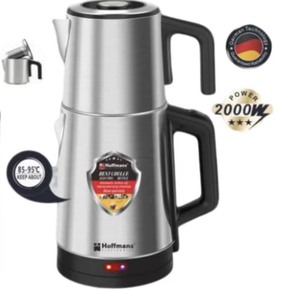 Samovar <span class=keywords><strong>Elettrico</strong></span> Hoffmans 3 in 1, <span class=keywords><strong>Bollitore</strong></span> 2.0L, Teiera 1.0L, Corpo in Acciaio Inox, Riscaldamento Rapido per l'Africa - Product Image 2