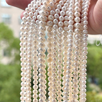 Perles d'eau douce naturelles blanches, perles rondes en forme de riz, perles en vrac pour la fabrication de bijoux, bracelet, collier, accessoires de bricolage