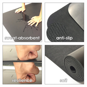 Ladyglow màu be nude nâu sô cô la vòm viên nang không trượt Tùy chỉnh hình bầu dục hình dạng thuốc vàng đen thuần chay <span class=keywords><strong>PU</strong></span> cao su Yoga <span class=keywords><strong>Mat</strong></span> - Product Image 3