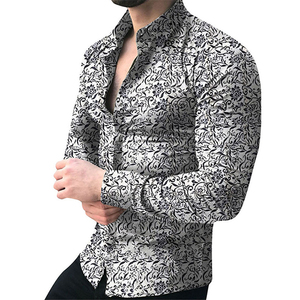 قمصان هاواي رجالية بأكمام طويلة مزينة بالزهور للصيف والخريف - Product Image 5