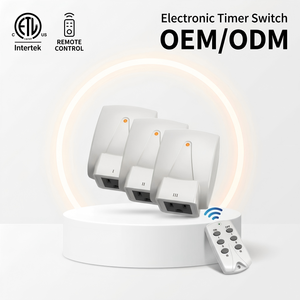 Interruptor Temporizador Electrónico Inalámbrico con Control Remoto para Interiores, 15A 125V, Certificado ETL, Suministro para Supermercados Linsheng - Product Image 1