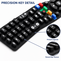 Télécommande de télévision domestique, clavier en silicone, bouton en silicone imprimé sur mesure