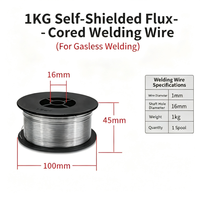 Filo per saldatura MIG autoschermato a filo animato AWS E71T-GS 0.8/0.9mm 1kg/rotolo Senza gas Singolo passaggio Nessun gas richiesto