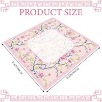 Silenciador de Mesa de Mahjong Cuadrado Grande de Goma Natural Antideslizante, Estilo Europeo Americano con Diseño Floral y Estampado Nacional Personalizado