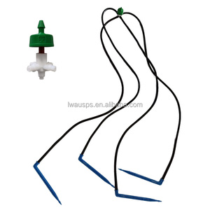 Kit d'irrigation goutte à goutte en plastique pour serre, 4 voies, avec aiguilles d'arrosage en forme d'<span class=keywords><strong>araignée</strong></span> pour système d'irrigation de jardin - Product Image 5