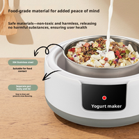Yaourtière et Fermenteur à Natto Domestique 1,2 L avec Distributeur d'Eau Chaude à Température Constante pour Probiotiques Faits Maison