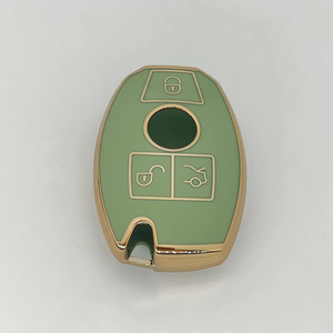 Couverture de clé de voiture intelligente à 3 boutons Coque de clé en TPU Gold Edge Protection complète adaptée à la vente en gros d'usine de Mercedes Benz - Product Image 4