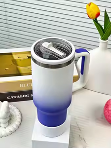 Taza de viaje al vacío de doble pared de acero inoxidable de 40 oz personalizada Adventure, vaso de 40 oz con asa, termo térmico para beber café - Product Image 5