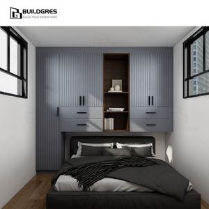 Buildgres armadio ad angolo con scaffali, Design personalizzato per la piccola camera da letto armadio - Product Image 3