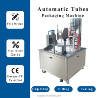Machine de scellage rotative automatique pour yaourt, crème et pâtes 220V, haute précision, pour tubes de boissons et aliments liquides, avec moteur en métal pur et barillet