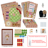 Kit de boîte à musique miniature en bois Toncheer Alice's Tea Party pour décoration de bureau à domicile – Agent de la marque recherché