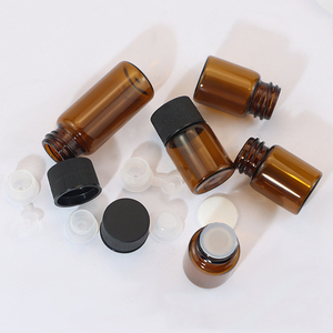Vente en gros de flacons en verre ambré de 5 ml, 10 ml, 15 ml, 30 ml, 50 ml avec bouchon à brosse pour vernis à ongles, huile essentielle, flacons en verre brun - Product Image 6