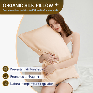 Vente en gros de haute qualité personnalisé 22MM soie de mûrier pure taie d'oreiller couverture Satin soie taie d'oreiller pour cheveux et peau - Product Image 5