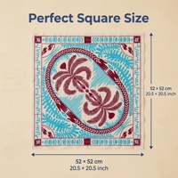 Bandana Sportive 100% Coton 20x20 Pouces Motif Palmiers Tropicaux Foulard Décoratif Réutilisable Respirant Séchage Rapide Carré