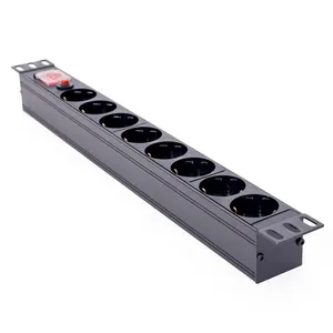 Cheap 1U 19 inch PDU 16A power distribution unit socket 6 way 8 way germany pdu socket