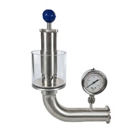 Vanne de sécurité à respiration Aohoy en acier inoxydable sanitaire 304 316 1 1/2" TC avec décharge d'air et raccord Tri-Clamp