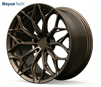 Rines Deportivos de Lujo de una Pieza, Forjados en Bronce Mate, Diseño Multirradio, PCD 5*108 5*112 5*114.3 5*115 5*120, Premium para Sedán y SUV