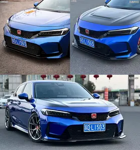 Leishuo fabricación tipo R divisor delantero parachoques delantero labio para Honda Civic 11th Gen 2022 +