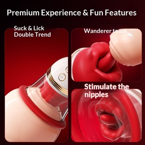 En gros Lip Desire Masturbateur Féminin <span class=keywords><strong>à</strong></span> Ventouse pour Seins, Massage des Seins, Léchage de Langue, Inhalaation, Vibration, Orgasme Clitoridien Buccal - Product Image 4