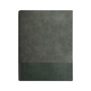 Custom Logo <b>A5</b> Eco Friendly Luxury PU Leather <b>Diary</b> Dark Green Patchwork Hardcover Business Journal for Corporate Gift - Product Image 1