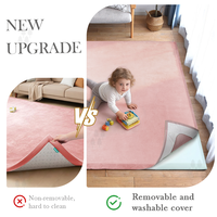 Nouveau tapis de jeu pour enfants en éponge épaisse inclinée anti-chute, tapis amovible antidérapant avec housse lavable, tapis tatami
