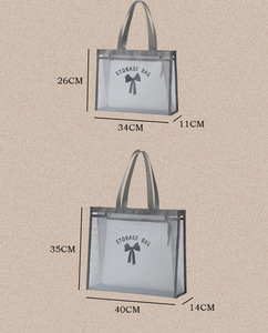 Bolsa de Cosméticos Grande e Impermeável em <span class=keywords><strong>Nylon</strong></span> com Alça, Ecológica, Personalizável com Logotipo para Mulheres, Portátil e Respirável para Artigos de Higiene Pessoal - Product Image 3