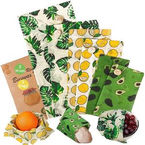 Zero Waste Eco Friendly Beeswax Food <strong>Wrap</strong> Reusable Custom Printed 1 Pcs Set Pack <strong>Bees</strong> <strong>Wax</strong> <strong>Wraps</strong> - Product Image 5