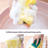 Éponge double face pour récurer, brosse à récurer les casseroles, chiffon de cuisine absorbant et non collant pour casseroles et bols