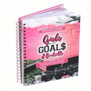<b>Custom</b> Logo 2025 A5 Pink Spiral Weekly Monthly Manifestation Goal <b>Diary</b> Journal Planner Agenda Notebook - Product Image 4
