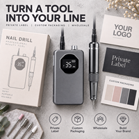 Perceuse à ongles électrique portable OEM 35000 tr/min avec pièce à main pour ongles en acrylique – Vente en gros