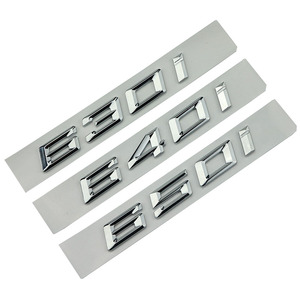 Emblème SLL ABS Chrome Logo 630i/640i/650i, lettres autocollantes, badge de coffre arrière de luxe pour E63/E64/F06/F12/F13/G32 - Product Image 1