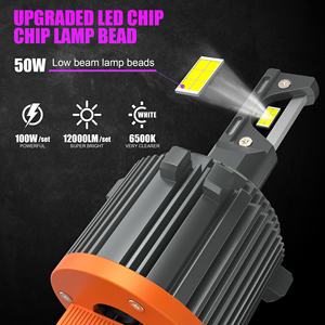 Ampoules de phare LED X-7SEVEN Super Hot H15 GT7 Hi/Lo Beam avec ventilateur et pilote intégré 6000K Blanc H15 Ampoules LED pour voitures - Product Image 2