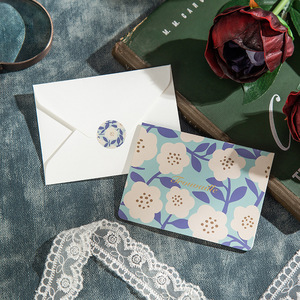 Cartes de vœux florales aquarelle vierges à l'intérieur avec enveloppes, cartes de remerciement vintage à motifs fleuris, pour les fêtes, anniversaires, affaires, cadeaux en gros - Product Image 2