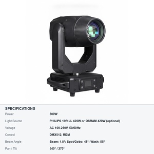 อุปกรณ์ไฟเวทีคอนเสิร์ต 420W 3-in-1 Beam Spot Wash Moving Head 24CH 16-bit สำหรับงานทัวร์ - Product Image 6