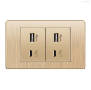 Prise murale universelle standard série 118 en or brossé, RJ45 RJ11, pour TV, LAN, satellite, ordinateur, prise et fiche avancées - Product Image 6