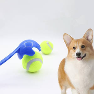 Bola hewan peliharaan tongkat lempar interaktif bola anjing mainan luar ruangan tenis latihan melempar mengunyah olahraga hewan peliharaan mainan anjing - Product Image 5