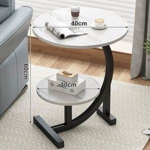 Table d'appoint en plastique bon marché de style européen moderne pour chambre <span class=keywords><strong>à</strong></span> coucher, table basse unique <span class=keywords><strong>à</strong></span> <span class=keywords><strong>2</strong></span> niveaux - Product Image 3