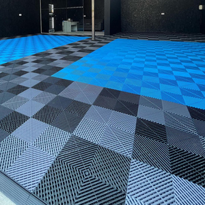 Carreaux de sol de garage en pvc amovibles à emboîtement ventilé antidérapants pour le lavage de voiture - Product Image 2