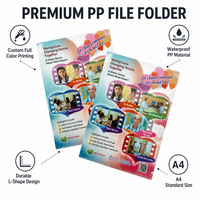 Porte-documents A4 en PP avec impression UV personnalisée, classeur à levier, pochette transparente pour documents, pour l'école, le bureau, les présentations
