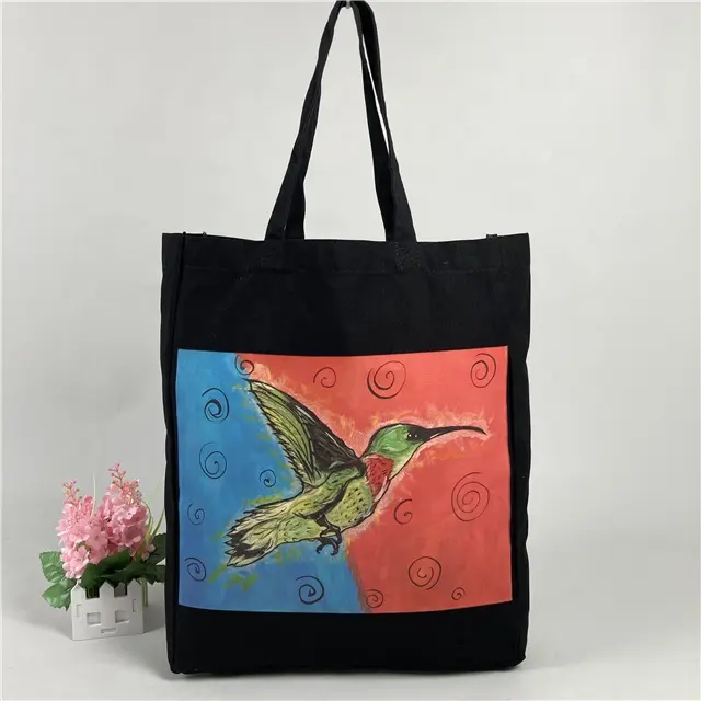 Small Cotton Canvas Makeup Tote Bag Canvas Bag Strap With Zipper Cotton Printed Canvas Printed Tote Shoulder Bag