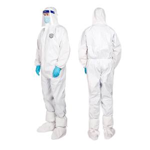 Combinaison microporeuse de l'amiante de type 5/6 de PPE microporeux imprimé personnalisé protecteur de salle blanche de la CE - Product Image 5